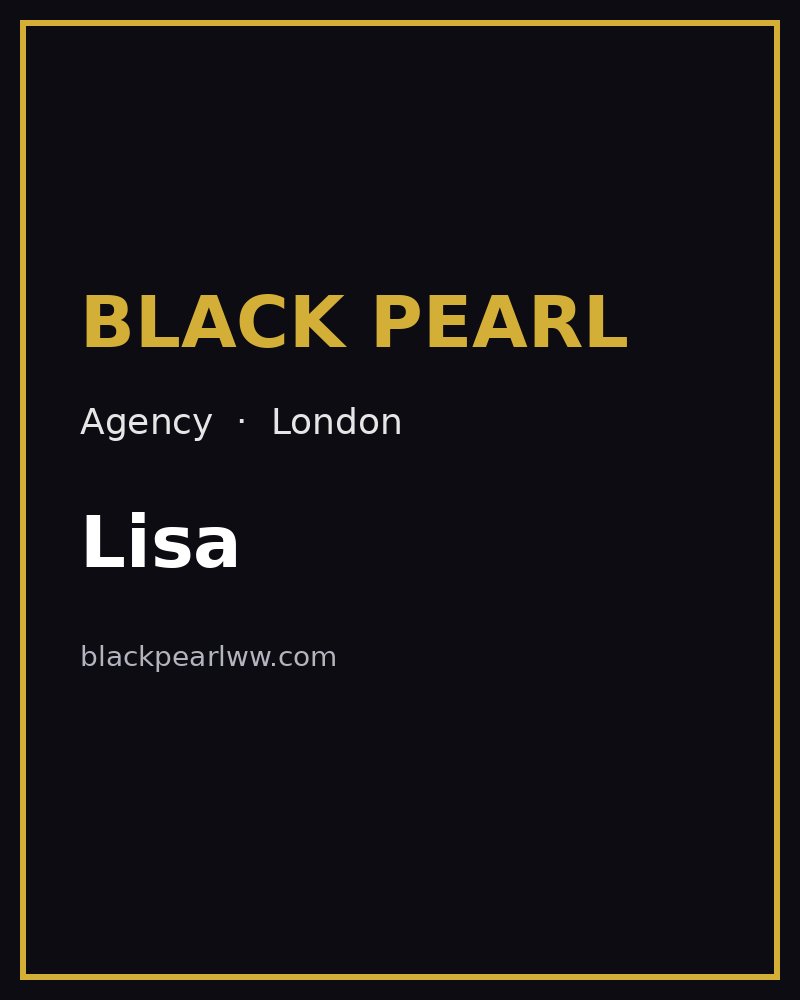 Lisa Black Pearl Agency London Featured Top Escort